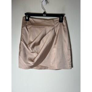 South Beige Gold Mini Skirt Sz S